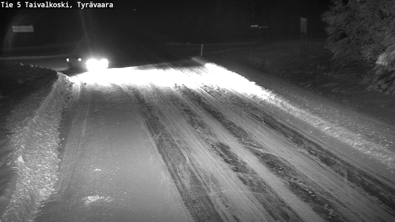 Weather Camera Image Väg 5 Taivalkoski, Tyrävaara, Taivalkoski, Pohjois-Pohjanmaa