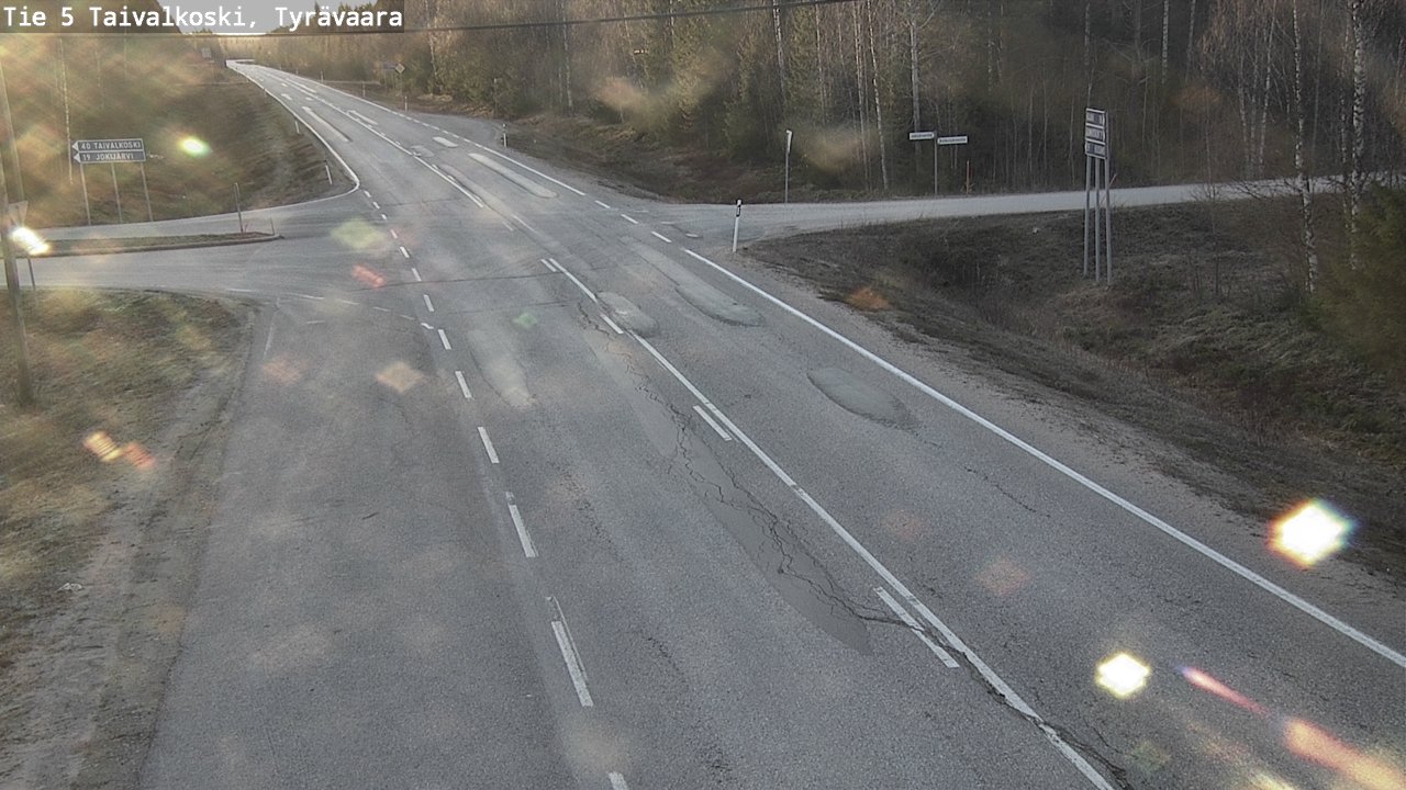 Weather Camera Image Road 5 Taivalkoski, Tyrävaara, Taivalkoski, Pohjois-Pohjanmaa
