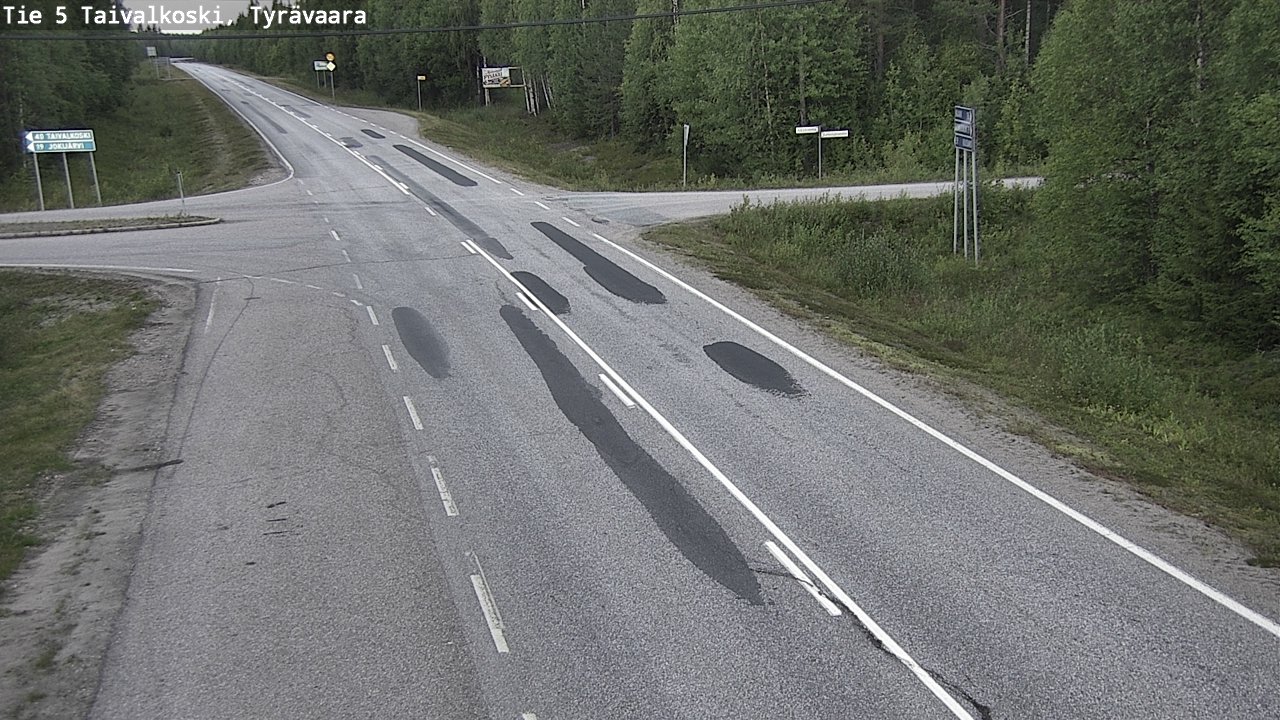 Kelikamerat Kuva Tie 5 Taivalkoski, Tyrävaara, Taivalkoski, Pohjois-Pohjanmaa