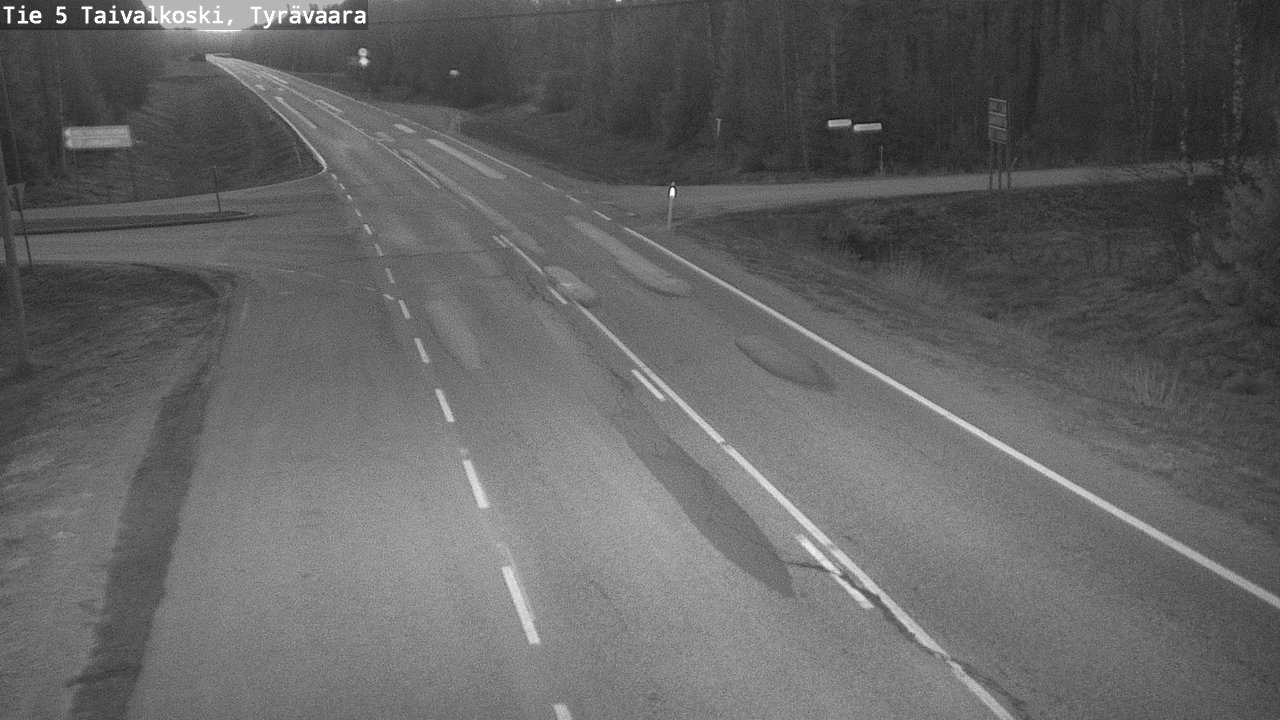 Weather Camera Image Road 5 Taivalkoski, Tyrävaara, Taivalkoski, Pohjois-Pohjanmaa