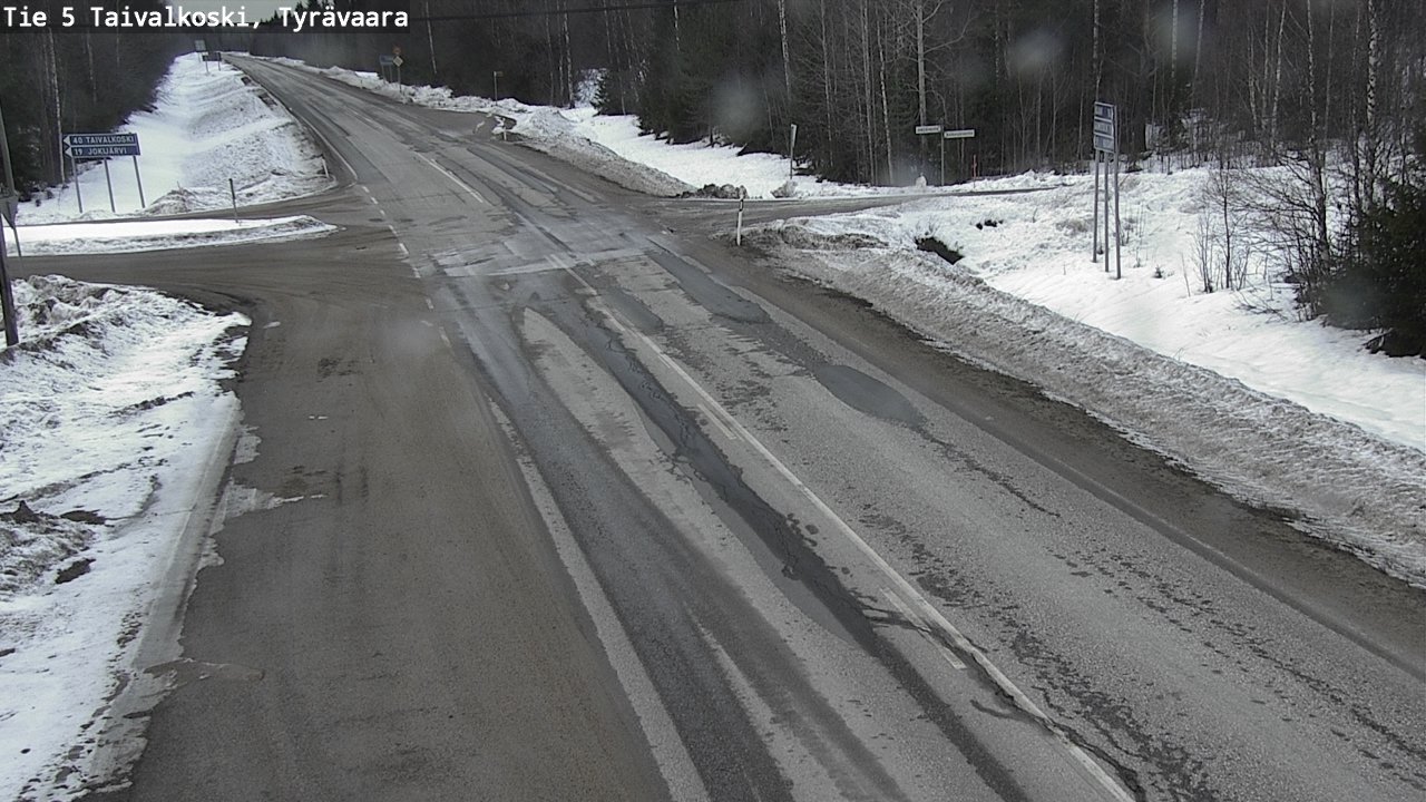 Weather Camera Image Road 5 Taivalkoski, Tyrävaara, Taivalkoski, Pohjois-Pohjanmaa