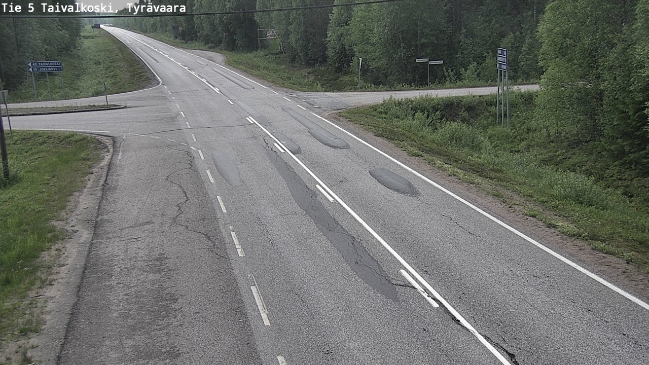 Kelikamerat Kuva Tie 5 Taivalkoski, Tyrävaara, Taivalkoski, Pohjois-Pohjanmaa