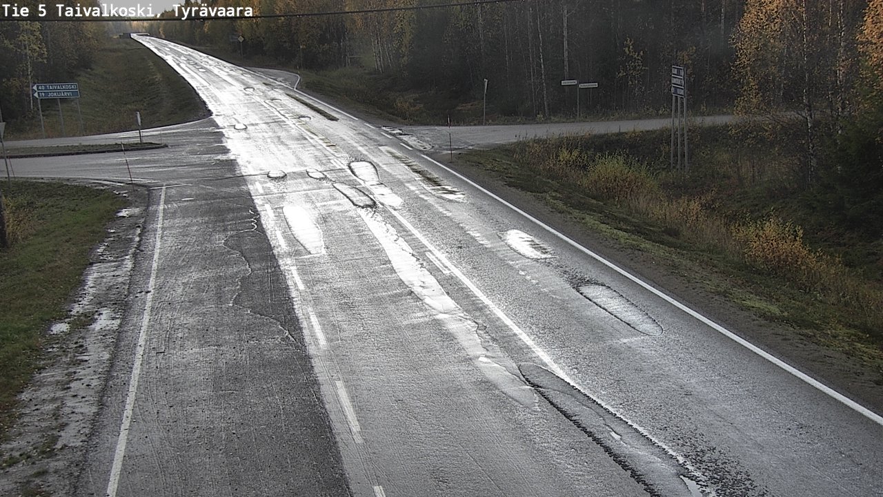 Weather Camera Image Väg 5 Taivalkoski, Tyrävaara, Taivalkoski, Pohjois-Pohjanmaa