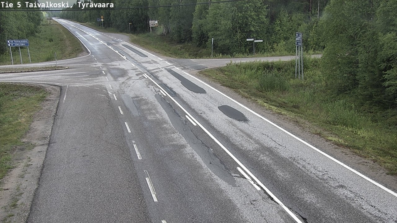 Kelikamerat Kuva Tie 5 Taivalkoski, Tyrävaara, Taivalkoski, Pohjois-Pohjanmaa