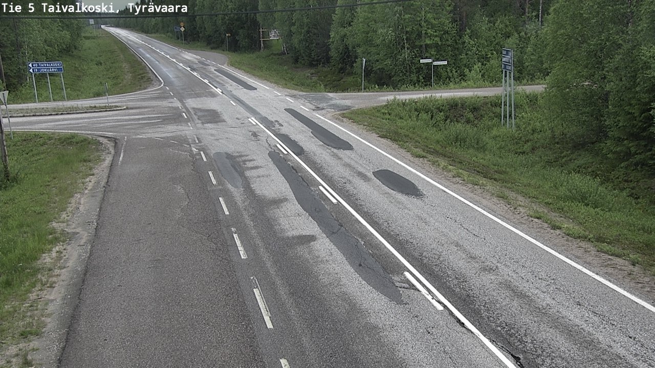 Kelikamerat Kuva Tie 5 Taivalkoski, Tyrävaara, Taivalkoski, Pohjois-Pohjanmaa