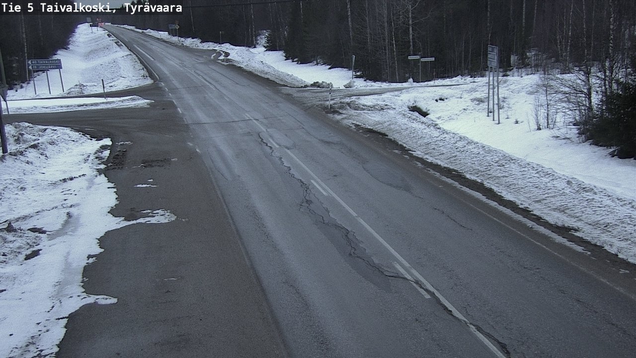 Kelikamerat Kuva Tie 5 Taivalkoski, Tyrävaara, Taivalkoski, Pohjois-Pohjanmaa