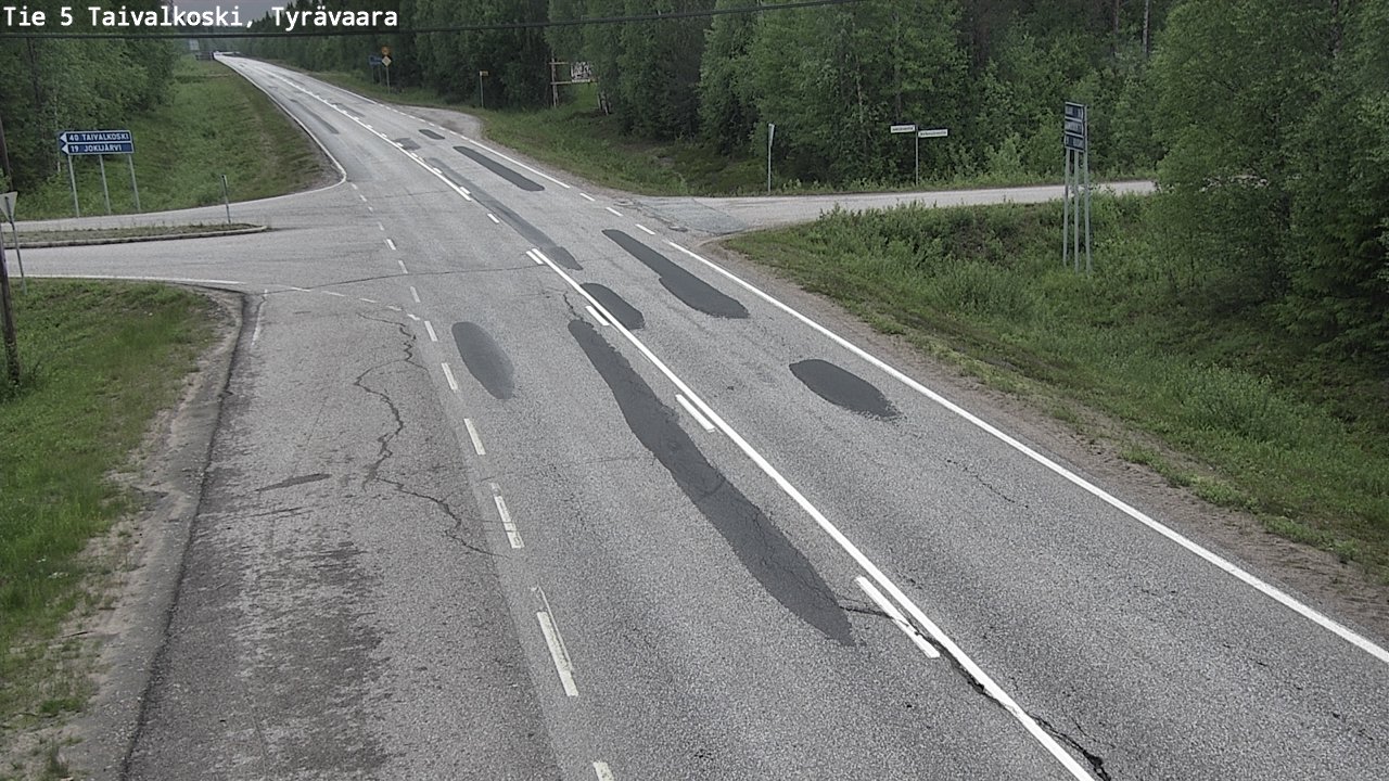 Kelikamerat Kuva Tie 5 Taivalkoski, Tyrävaara, Taivalkoski, Pohjois-Pohjanmaa