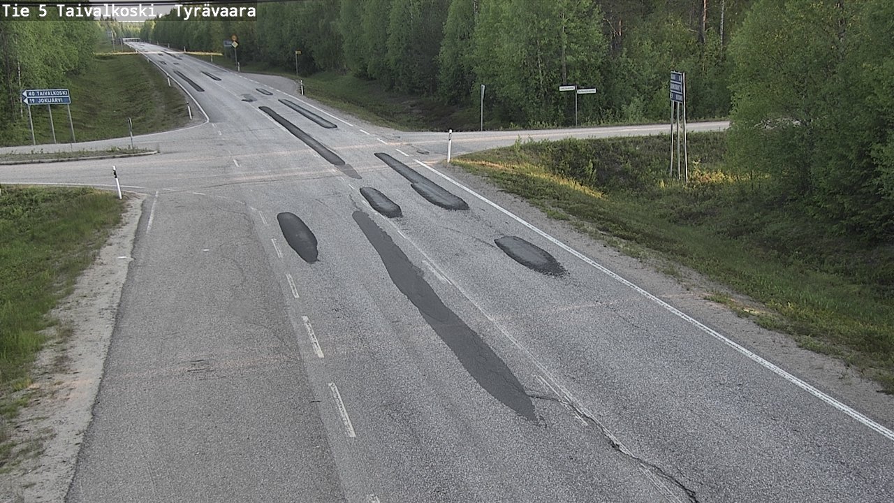 Weather Camera Image Road 5 Taivalkoski, Tyrävaara, Taivalkoski, Pohjois-Pohjanmaa