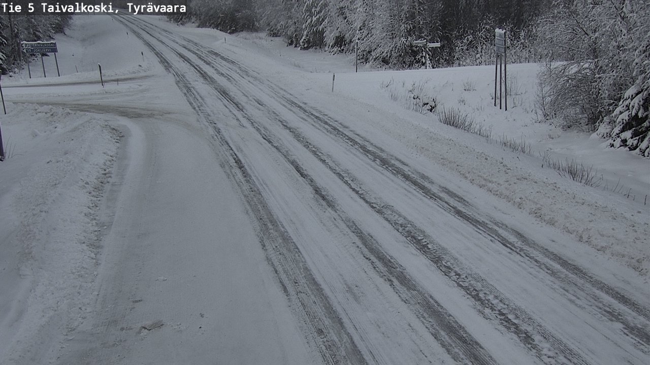 Weather Camera Image Road 5 Taivalkoski, Tyrävaara, Taivalkoski, Pohjois-Pohjanmaa