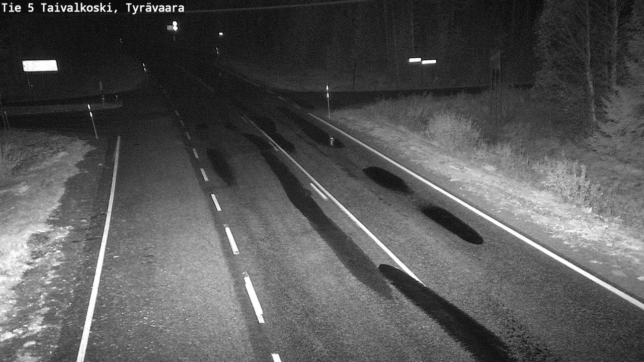 Weather Camera Image Väg 5 Taivalkoski, Tyrävaara, Taivalkoski, Pohjois-Pohjanmaa