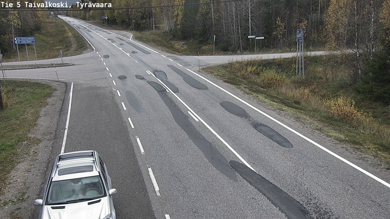 Weather Camera Image Väg 5 Taivalkoski, Tyrävaara, Taivalkoski, Pohjois-Pohjanmaa