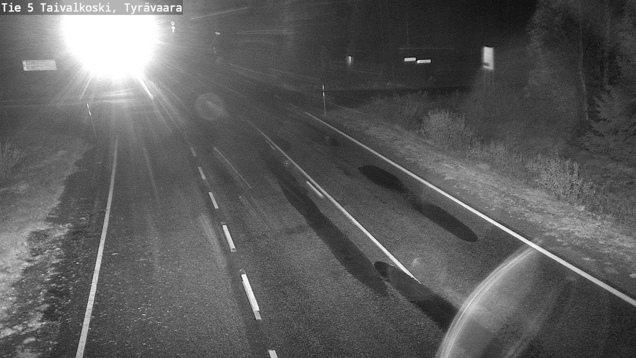 Weather Camera Image Väg 5 Taivalkoski, Tyrävaara, Taivalkoski, Pohjois-Pohjanmaa