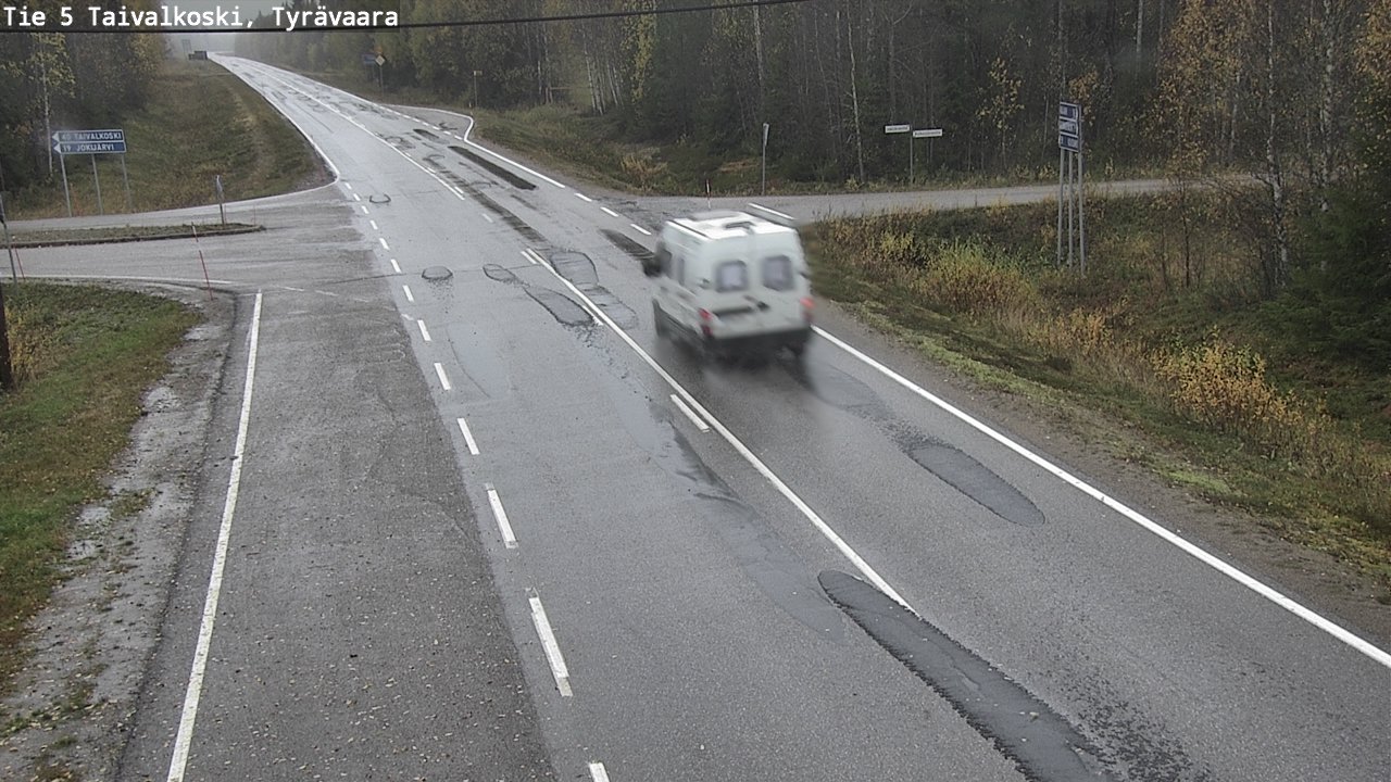 Weather Camera Image Road 5 Taivalkoski, Tyrävaara, Taivalkoski, Pohjois-Pohjanmaa