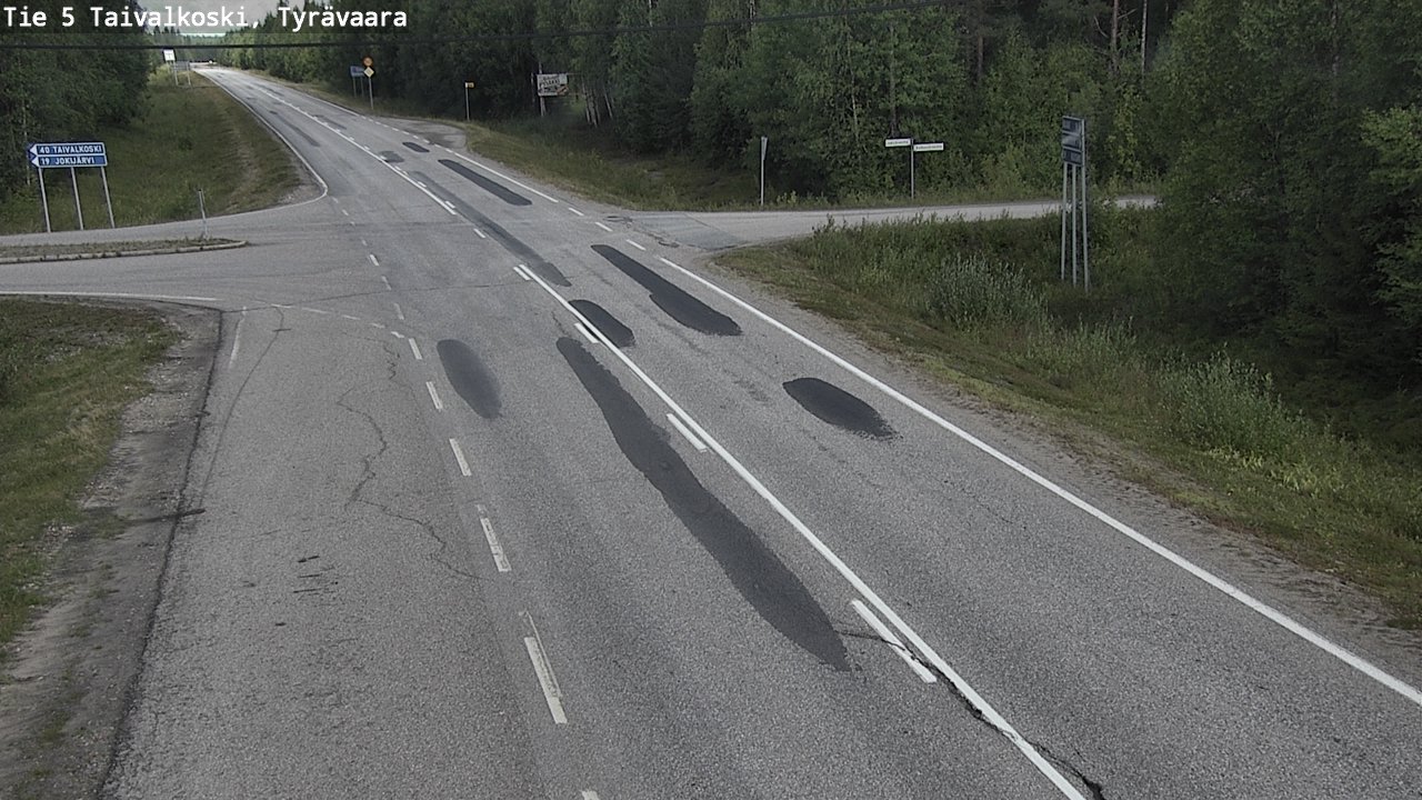 Kelikamerat Kuva Tie 5 Taivalkoski, Tyrävaara, Taivalkoski, Pohjois-Pohjanmaa