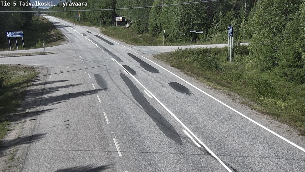 Kelikamerat Kuva Tie 5 Taivalkoski, Tyrävaara, Taivalkoski, Pohjois-Pohjanmaa