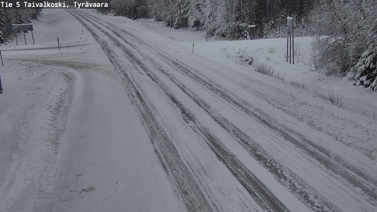 Weather Camera Image Road 5 Taivalkoski, Tyrävaara, Taivalkoski, Pohjois-Pohjanmaa