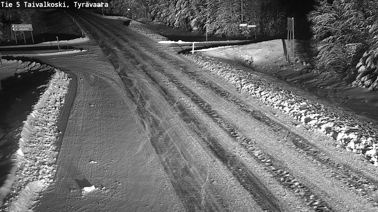 Weather Camera Image Väg 5 Taivalkoski, Tyrävaara, Taivalkoski, Pohjois-Pohjanmaa