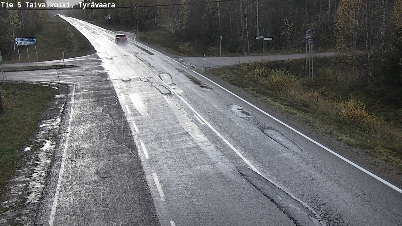 Weather Camera Image Väg 5 Taivalkoski, Tyrävaara, Taivalkoski, Pohjois-Pohjanmaa