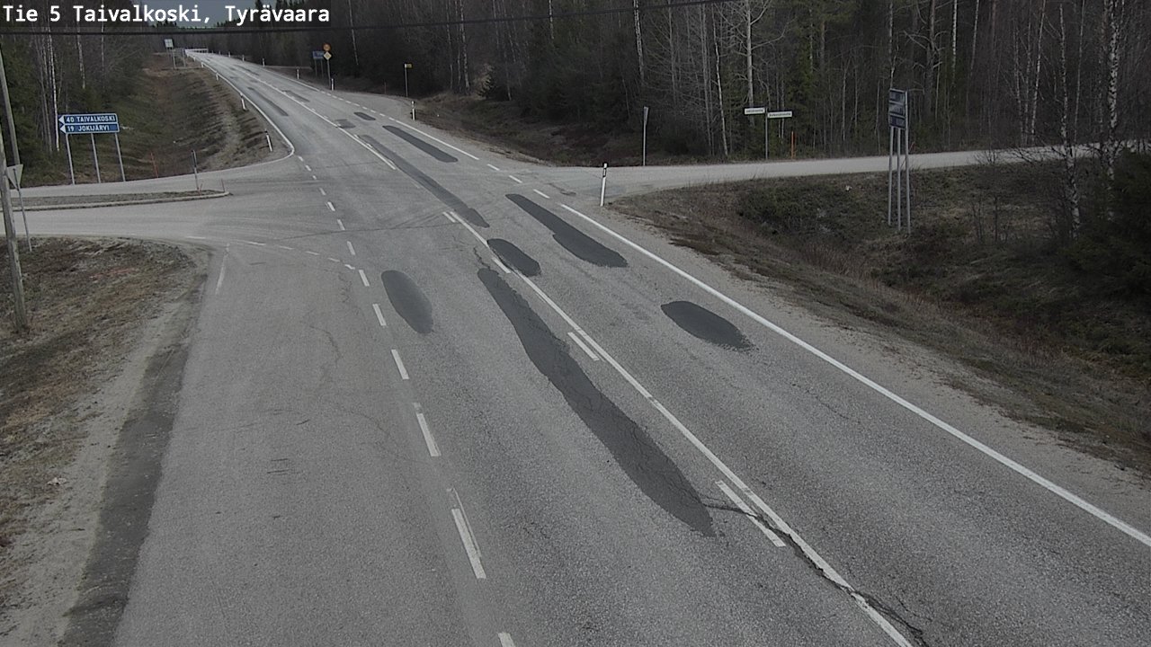 Kelikamerat Kuva Tie 5 Taivalkoski, Tyrävaara, Taivalkoski, Pohjois-Pohjanmaa