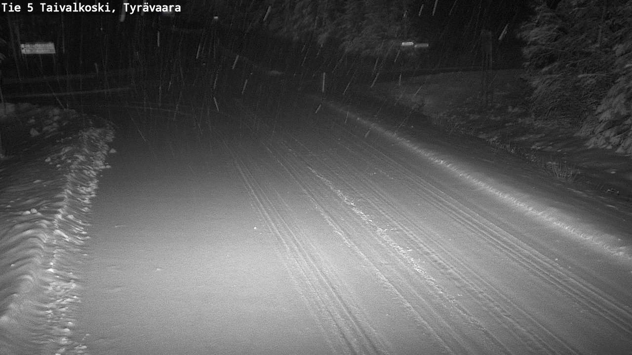 Weather Camera Image Road 5 Taivalkoski, Tyrävaara, Taivalkoski, Pohjois-Pohjanmaa
