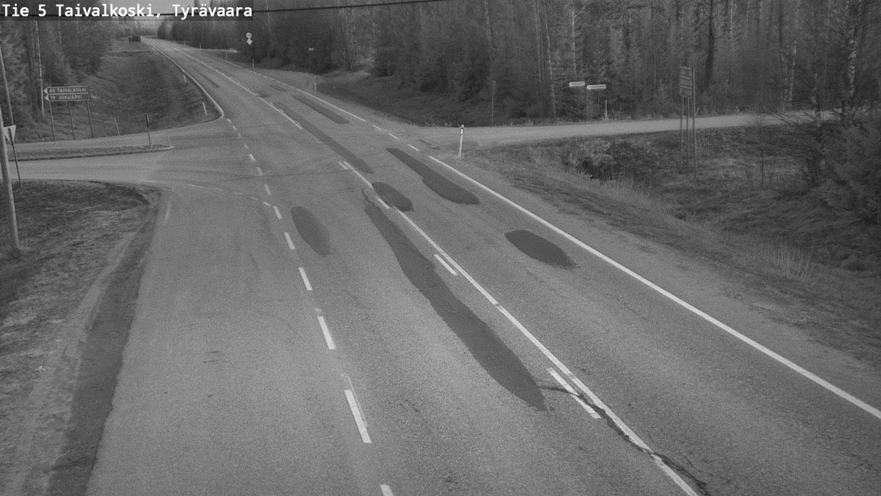 Weather Camera Image Road 5 Taivalkoski, Tyrävaara, Taivalkoski, Pohjois-Pohjanmaa