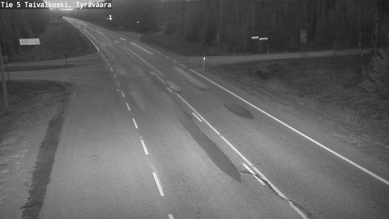 Weather Camera Image Road 5 Taivalkoski, Tyrävaara, Taivalkoski, Pohjois-Pohjanmaa