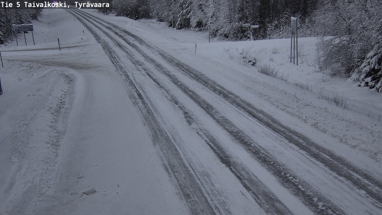 Weather Camera Image Road 5 Taivalkoski, Tyrävaara, Taivalkoski, Pohjois-Pohjanmaa