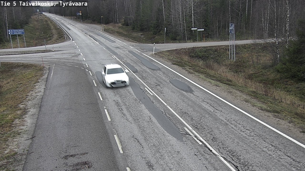 Kelikamerat Kuva Tie 5 Taivalkoski, Tyrävaara, Taivalkoski, Pohjois-Pohjanmaa