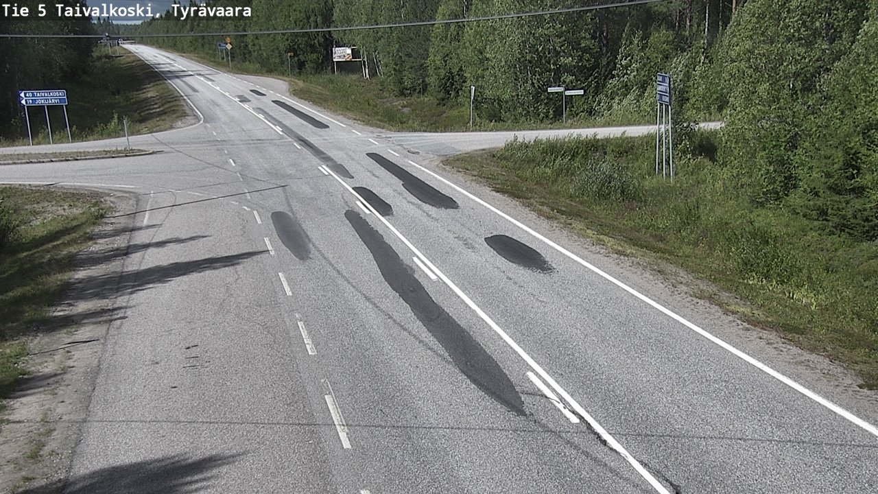 Kelikamerat Kuva Tie 5 Taivalkoski, Tyrävaara, Taivalkoski, Pohjois-Pohjanmaa
