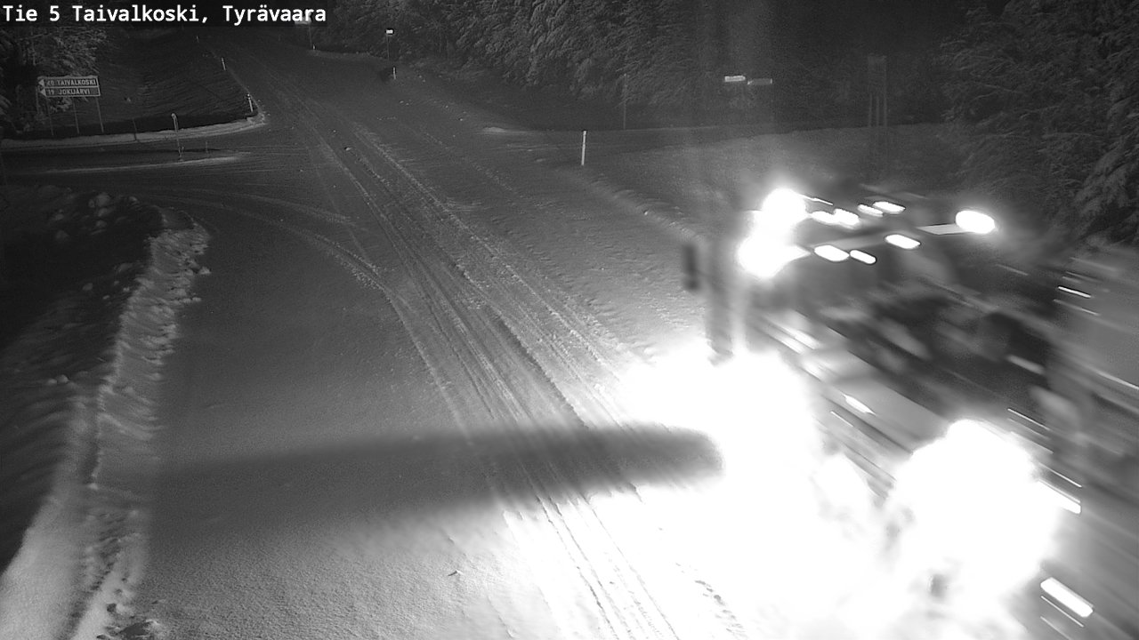 Weather Camera Image Road 5 Taivalkoski, Tyrävaara, Taivalkoski, Pohjois-Pohjanmaa