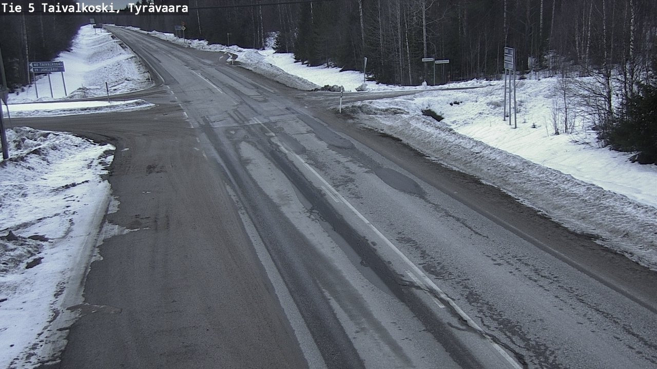 Weather Camera Image Väg 5 Taivalkoski, Tyrävaara, Taivalkoski, Pohjois-Pohjanmaa