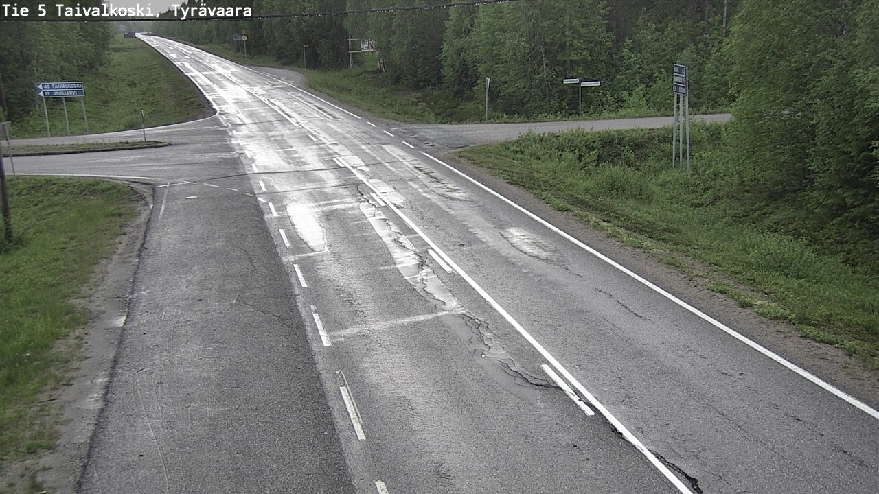 Kelikamerat Kuva Tie 5 Taivalkoski, Tyrävaara, Taivalkoski, Pohjois-Pohjanmaa
