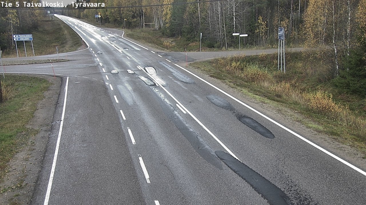 Weather Camera Image Väg 5 Taivalkoski, Tyrävaara, Taivalkoski, Pohjois-Pohjanmaa