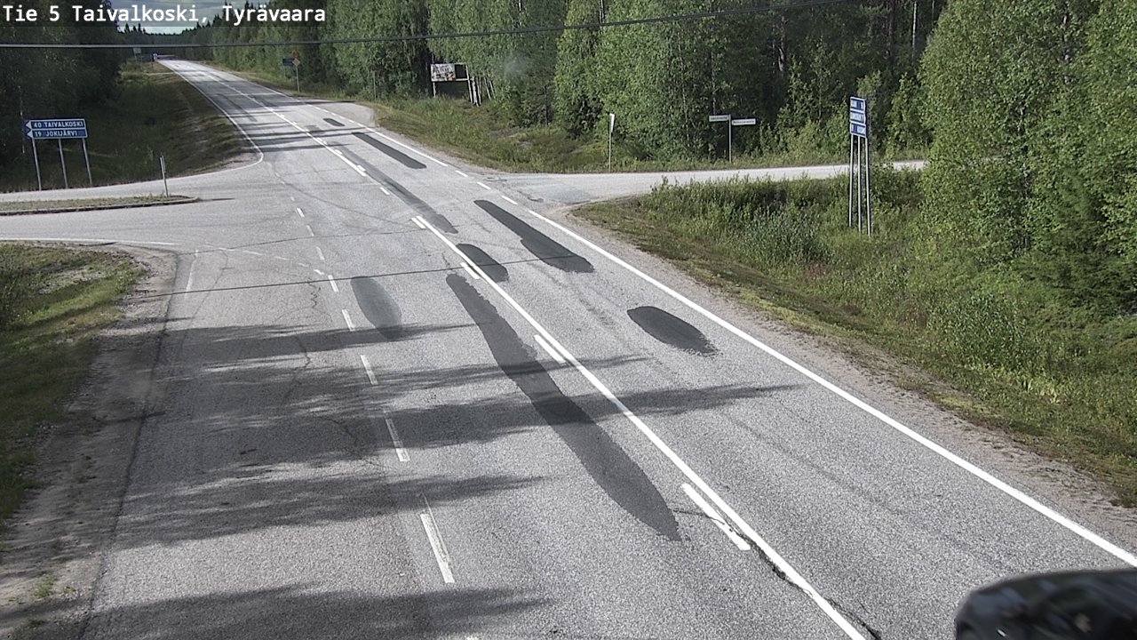 Weather Camera Image Väg 5 Taivalkoski, Tyrävaara, Taivalkoski, Pohjois-Pohjanmaa