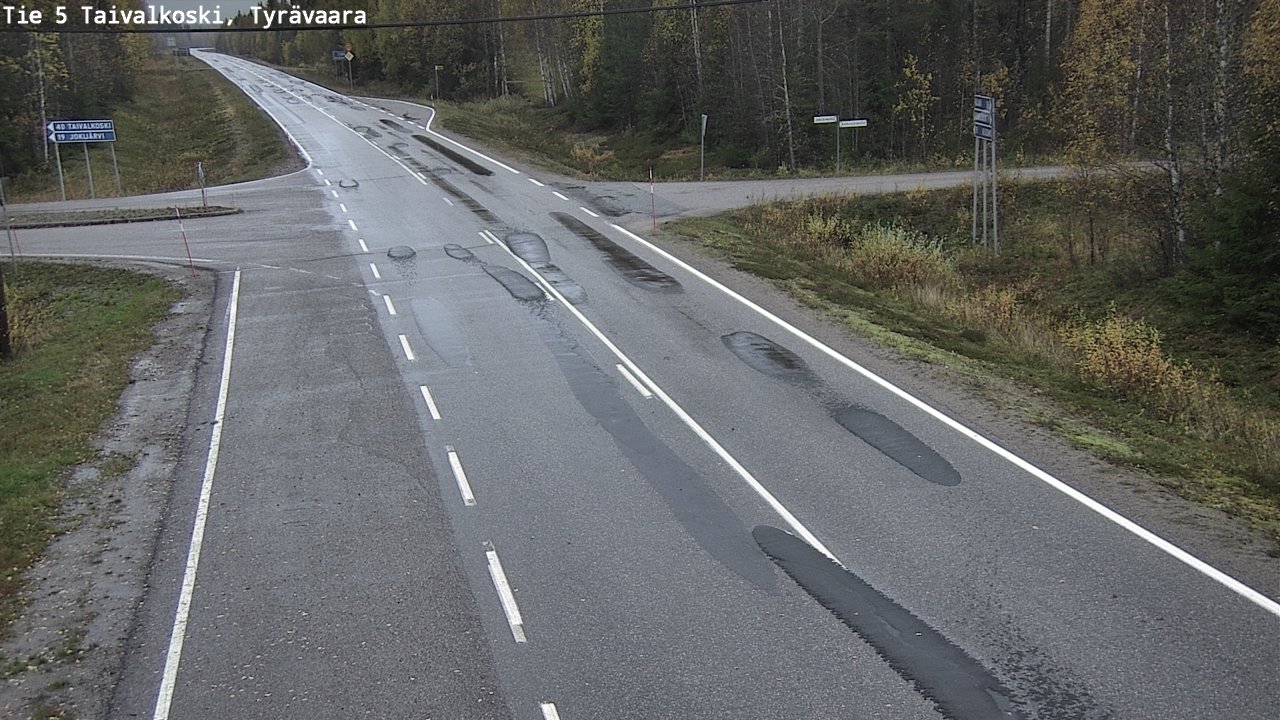 Weather Camera Image Väg 5 Taivalkoski, Tyrävaara, Taivalkoski, Pohjois-Pohjanmaa