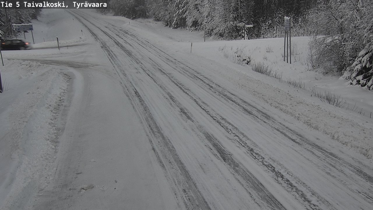 Weather Camera Image Road 5 Taivalkoski, Tyrävaara, Taivalkoski, Pohjois-Pohjanmaa