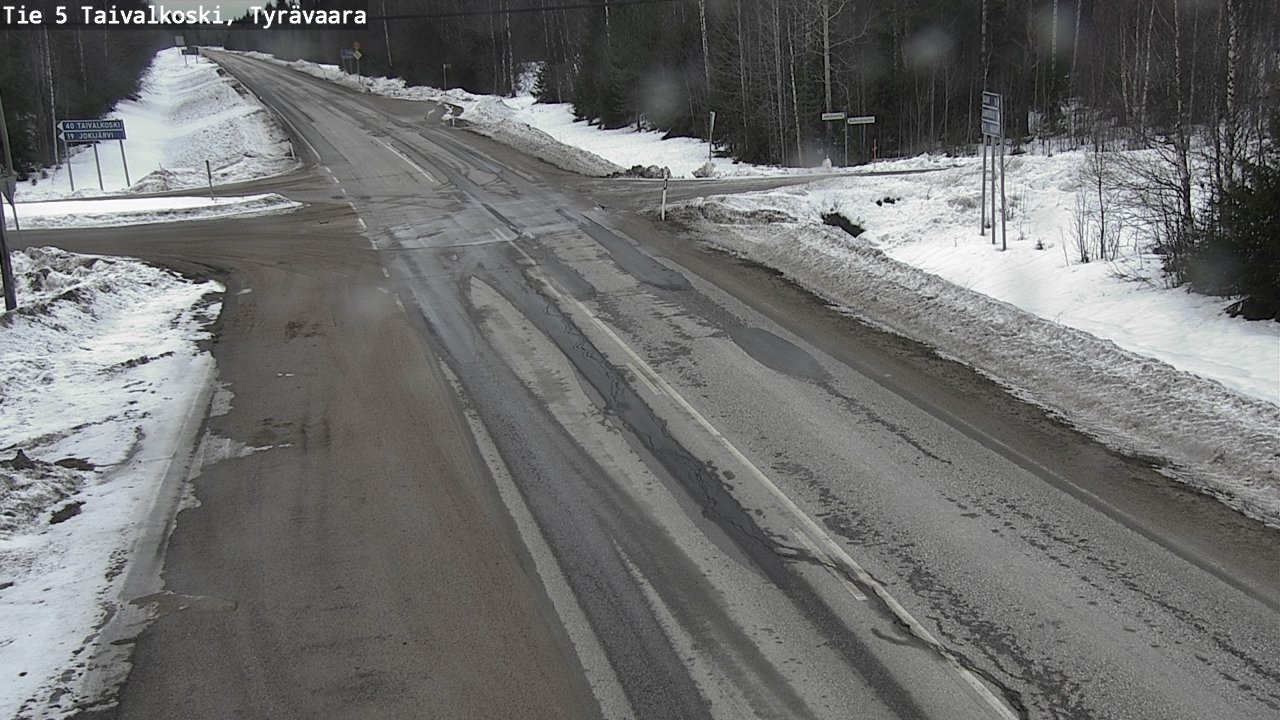 Weather Camera Image Road 5 Taivalkoski, Tyrävaara, Taivalkoski, Pohjois-Pohjanmaa