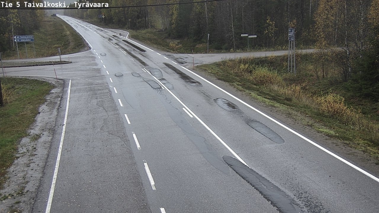 Weather Camera Image Väg 5 Taivalkoski, Tyrävaara, Taivalkoski, Pohjois-Pohjanmaa