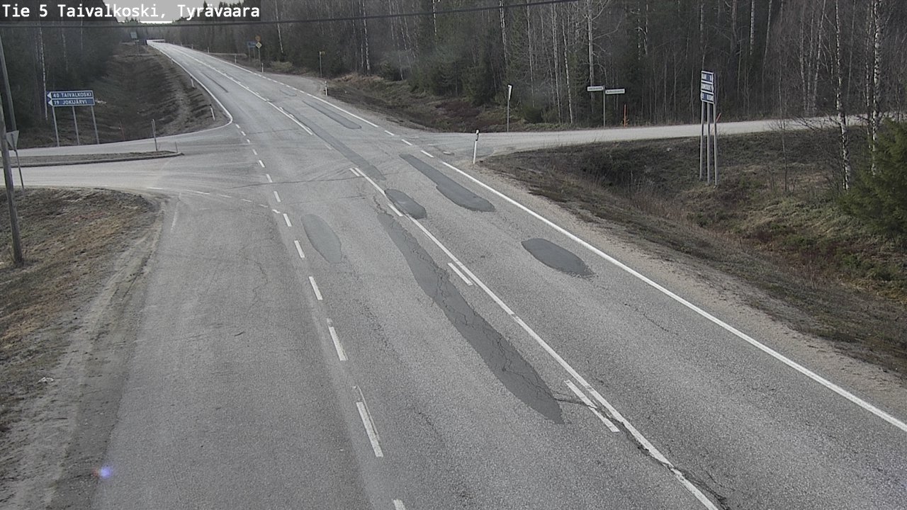 Weather Camera Image Road 5 Taivalkoski, Tyrävaara, Taivalkoski, Pohjois-Pohjanmaa