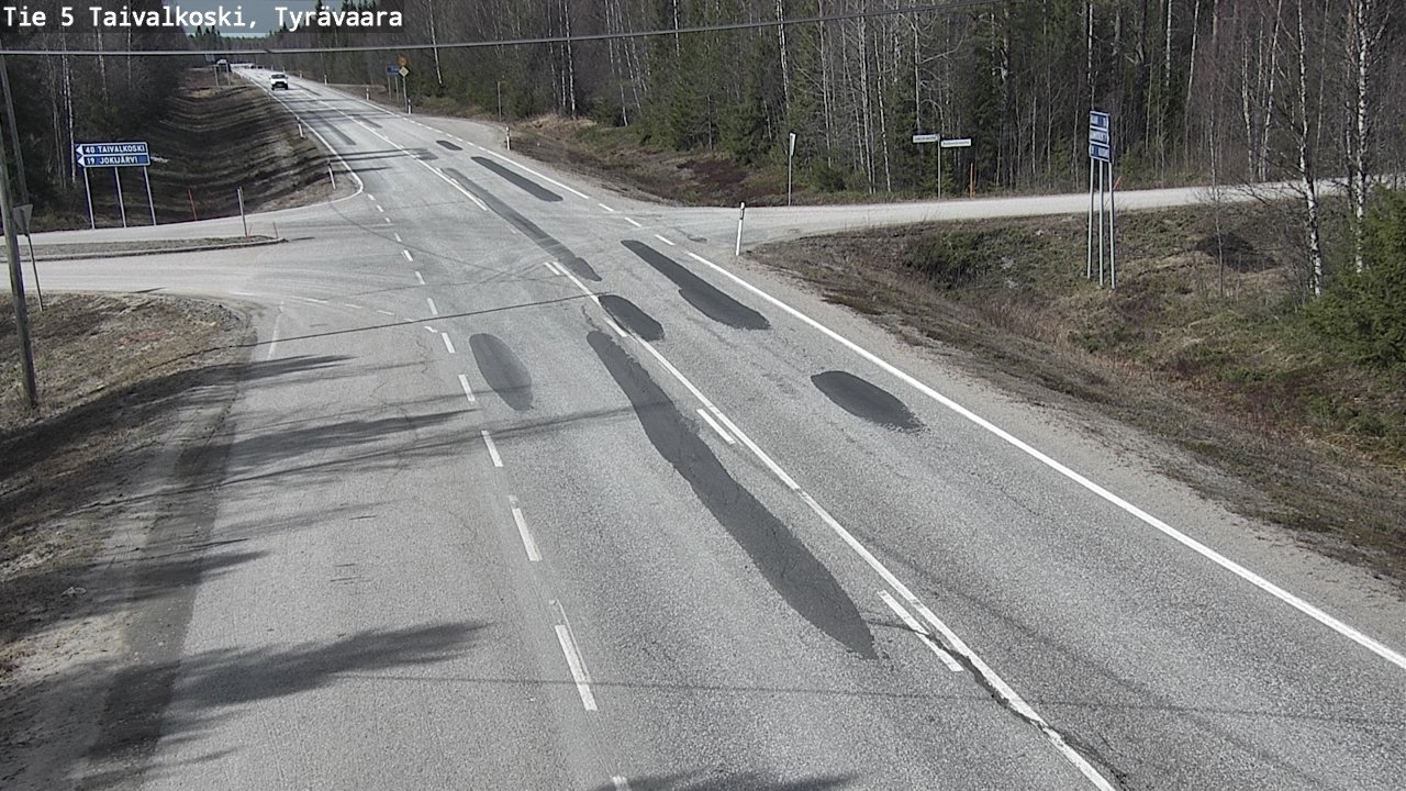 Weather Camera Image Road 5 Taivalkoski, Tyrävaara, Taivalkoski, Pohjois-Pohjanmaa