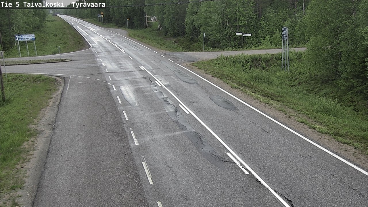 Kelikamerat Kuva Tie 5 Taivalkoski, Tyrävaara, Taivalkoski, Pohjois-Pohjanmaa