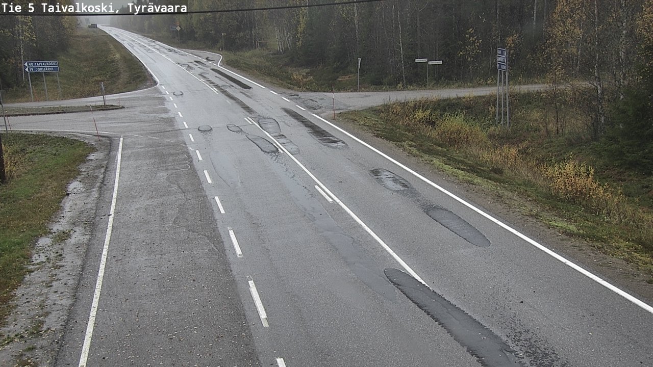 Weather Camera Image Road 5 Taivalkoski, Tyrävaara, Taivalkoski, Pohjois-Pohjanmaa