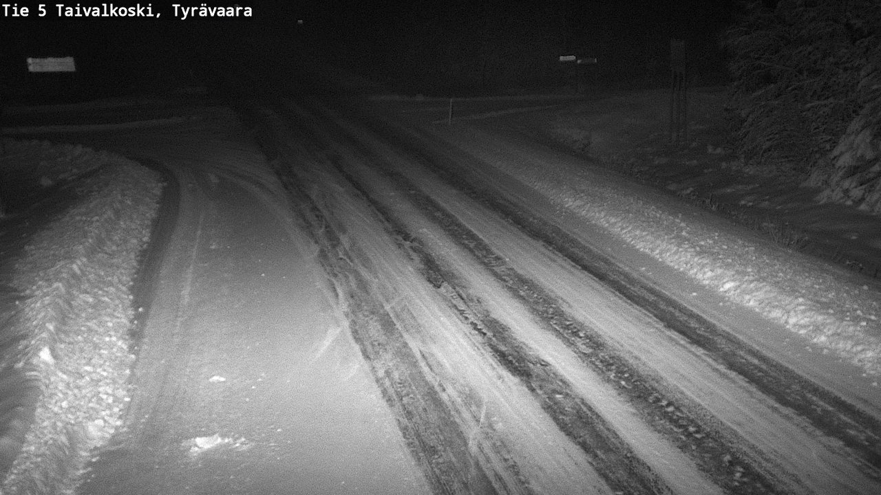 Weather Camera Image Väg 5 Taivalkoski, Tyrävaara, Taivalkoski, Pohjois-Pohjanmaa