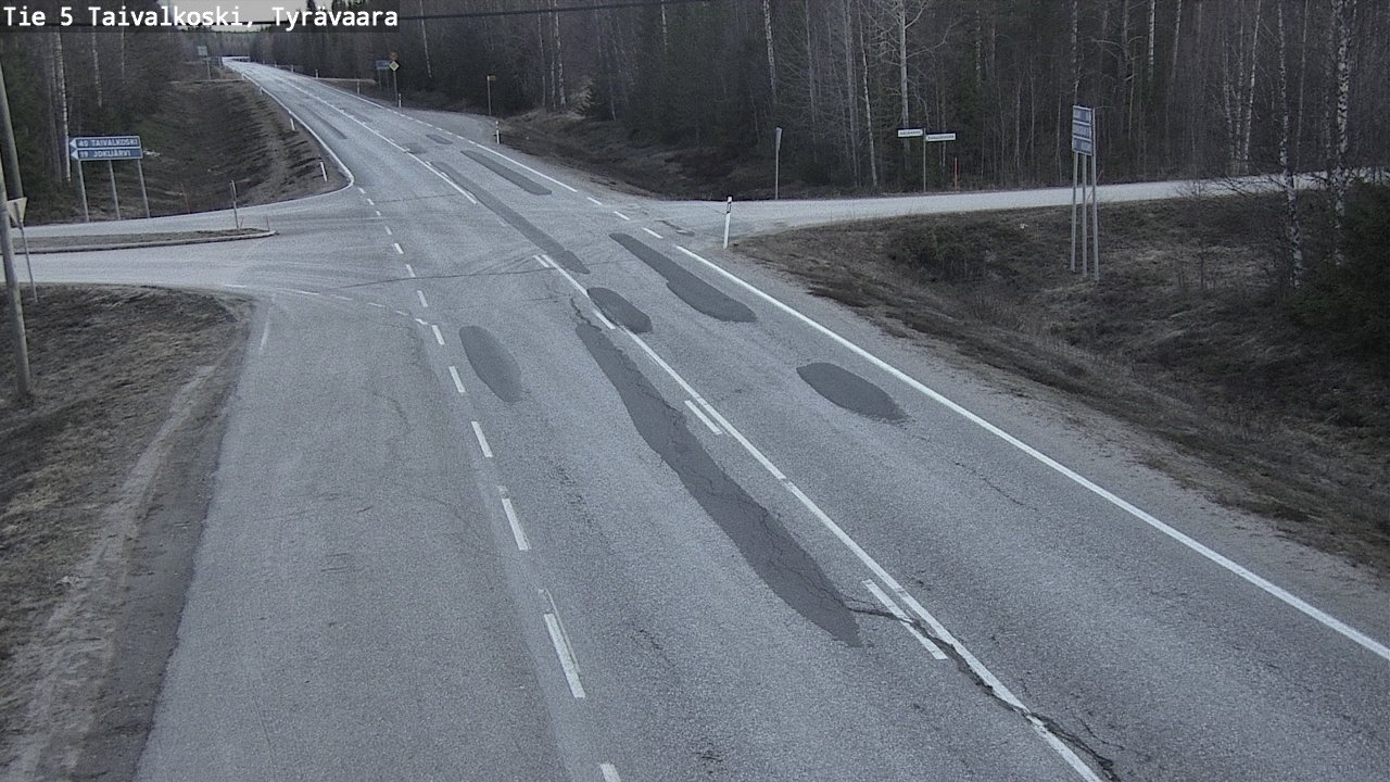 Weather Camera Image Road 5 Taivalkoski, Tyrävaara, Taivalkoski, Pohjois-Pohjanmaa