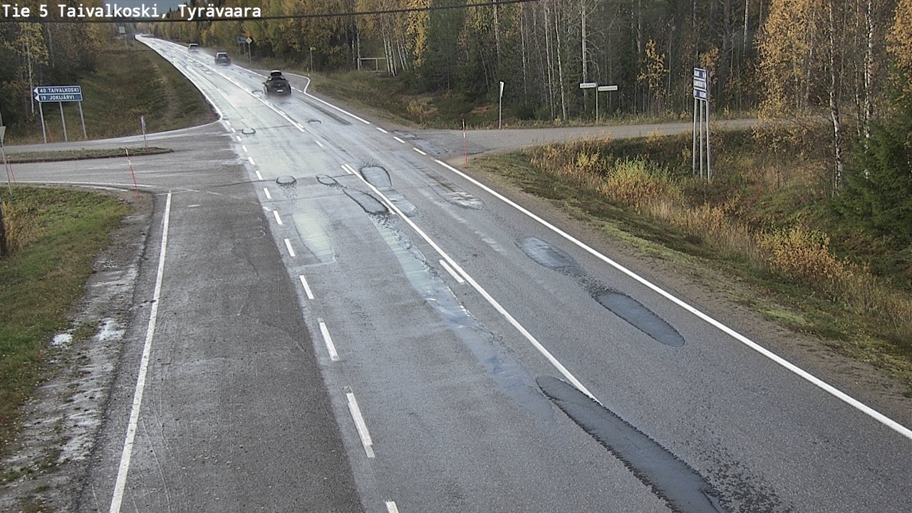 Weather Camera Image Väg 5 Taivalkoski, Tyrävaara, Taivalkoski, Pohjois-Pohjanmaa