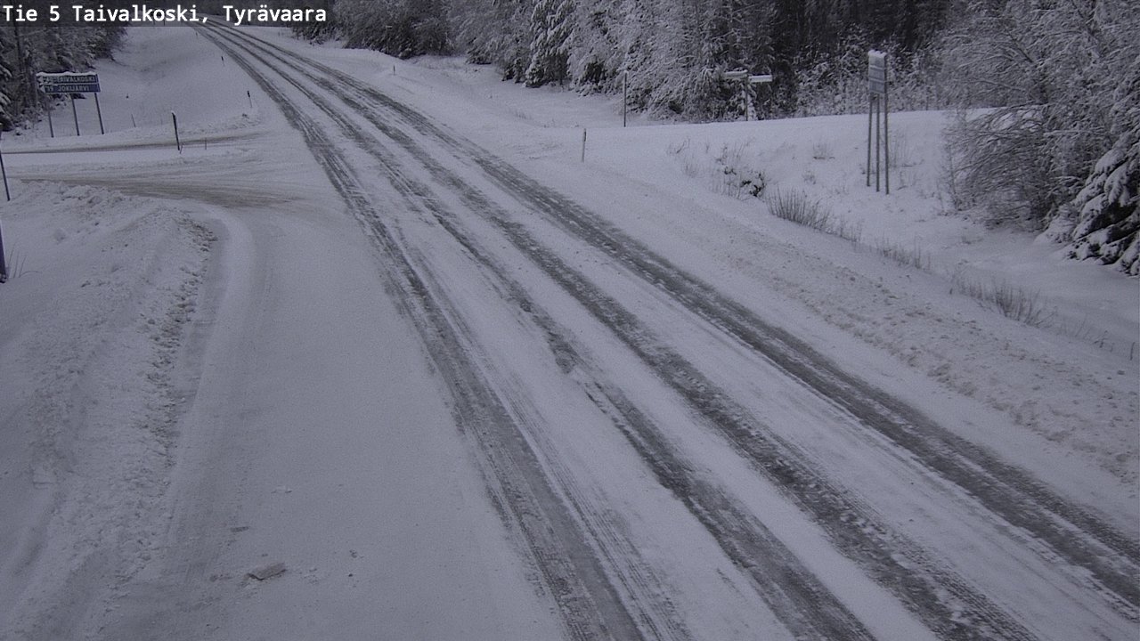 Weather Camera Image Road 5 Taivalkoski, Tyrävaara, Taivalkoski, Pohjois-Pohjanmaa