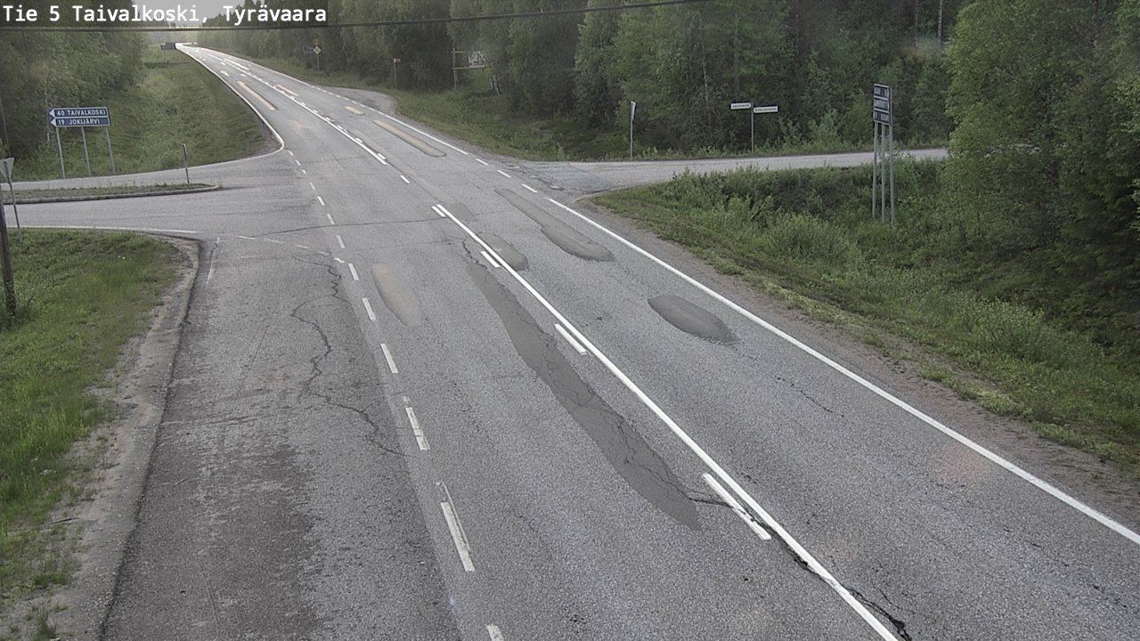 Kelikamerat Kuva Tie 5 Taivalkoski, Tyrävaara, Taivalkoski, Pohjois-Pohjanmaa