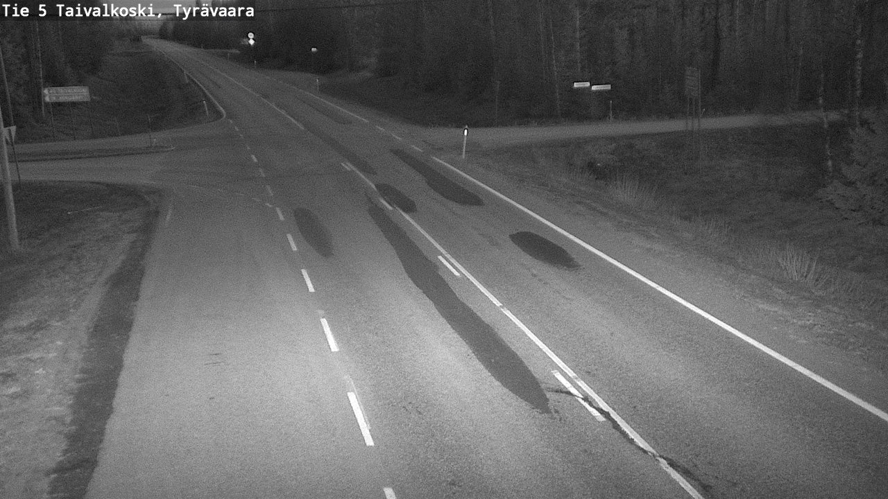 Weather Camera Image Road 5 Taivalkoski, Tyrävaara, Taivalkoski, Pohjois-Pohjanmaa