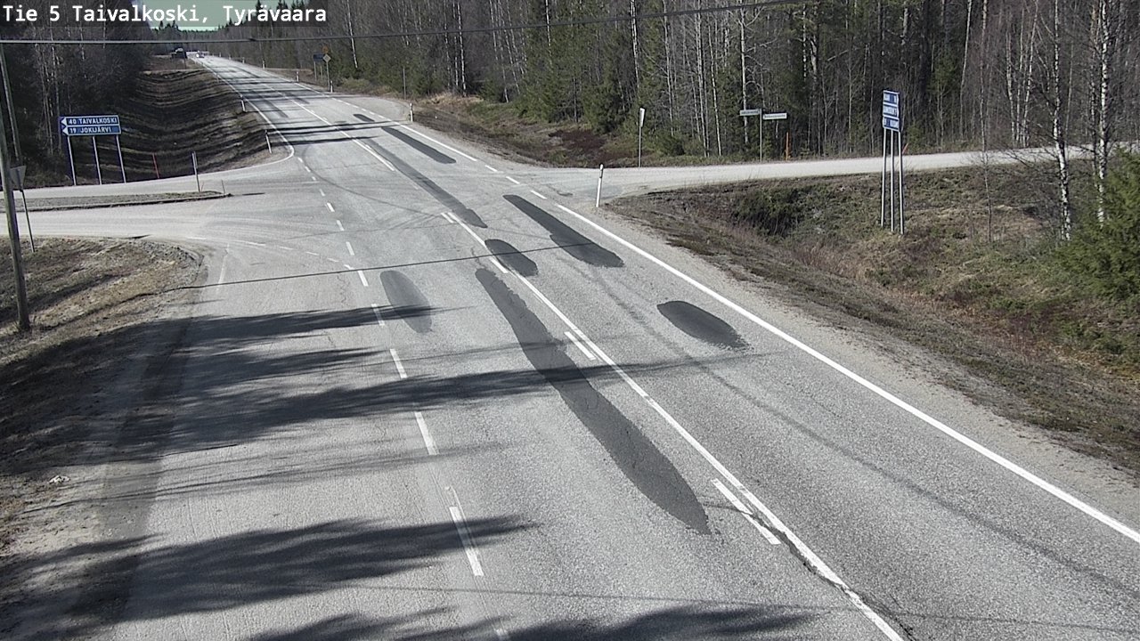 Weather Camera Image Road 5 Taivalkoski, Tyrävaara, Taivalkoski, Pohjois-Pohjanmaa