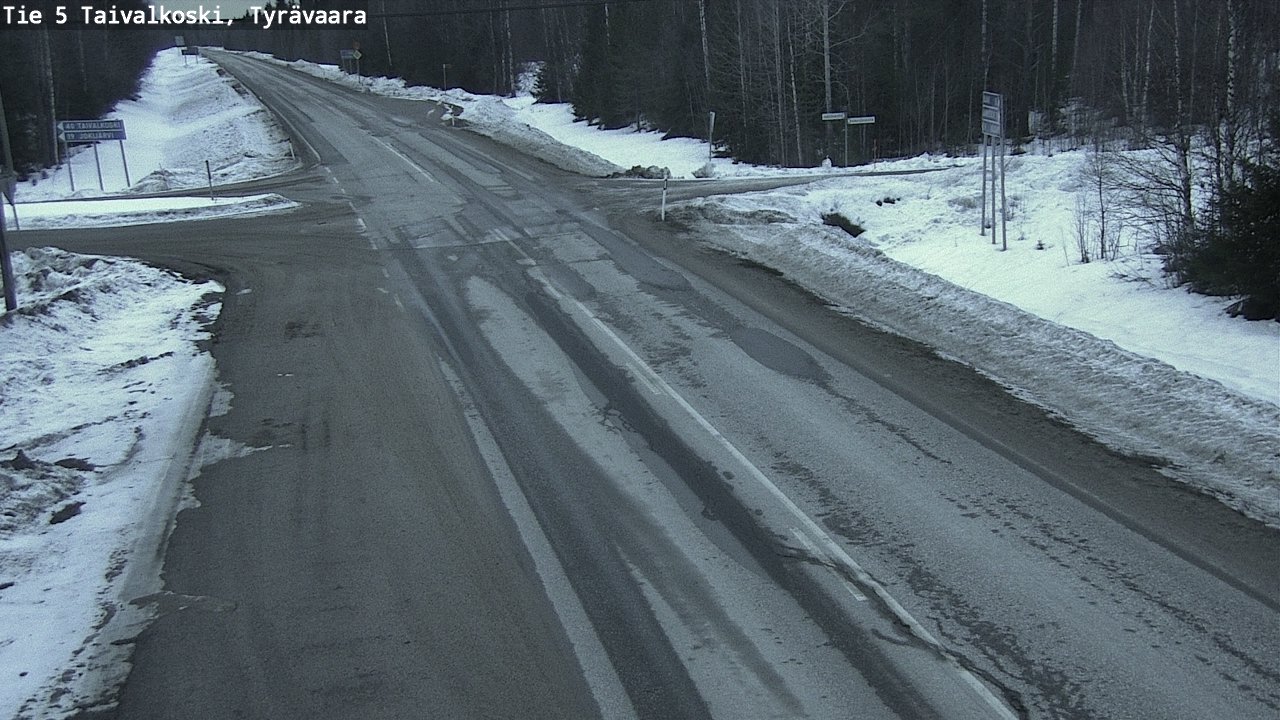 Weather Camera Image Väg 5 Taivalkoski, Tyrävaara, Taivalkoski, Pohjois-Pohjanmaa